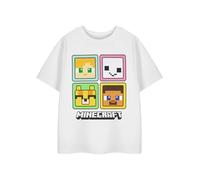 Minecraft Opciones de camisetas gráficas para niñas | Build Create Explore Game - Camiseta de cuello redondo, Cuadrados, 13-14 años