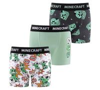 Minecraft Paquete múltiple de calzoncillos tipo bóxer para niños, paquete de 3 calzoncillos tipo bóxer de algodón, pantalones de juego para niños de 5 a 12 años, multicolor, 5-6 años