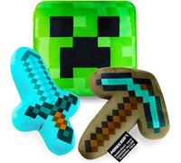 Minecraft Peluche Gracioso Pack de 3 Juguete Peluches Pequeños para Niños y Adolescentes Almohada Decorativa Accesorios Gamer