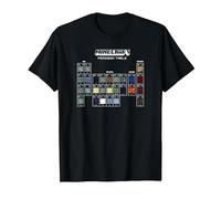 Minecraft Periodic Table of Blocks Camiseta, Hombre, Negro, L