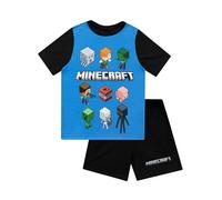 Minecraft Pijamas de manga corta para niños Steve and Creeper Negro 9 - 10 Años