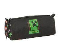 MINECRAFT - Portatodo con cremallera y compartimiento, Estuche Infantil, Estuche Niño, Ideal para Niños en Edad Escolar, Cómodo y Versátil, Calidad y Resistencia, 21x7x8 cm