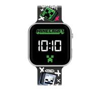 Accutime Minecraft - Reloj con pantalla LED con correa de silicona de personajes de enemigos para niños