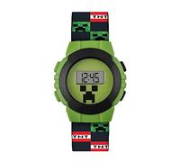 Minecraft Reloj Digital de Cuarzo para niño con Correa de plástico MIN4223 AMZ, Verde, Correa