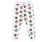 Minecraft - Ropa - Pantalón Chándal Niño - 100% Algodón Gris Joggers Niño - Pantalón Chándal Regalos - Gris (7-8 Años)