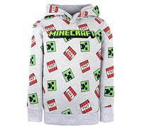 Minecraft - Ropa Sudadera con Capucha Estampado para niños - Sudadera 100% Algodón Negro - Sudadera con Capucha Verde Creeper - Regalos GIRS