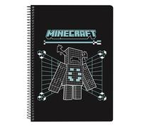 MINECRAFT SCREEN - Cuaderno 80 Hojas A5, Tapas Duras, Ideal para Niños de Diferentes Edades, Cómodo y Versátil, Calidad y Resistencia, 15.5x22 cm