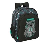 MINECRAFT SCREEN - Mochila Escolar Niño, Mochila Infantil, Adaptable a Carro, Ideal para Niños en Edad Escolar, Cómoda y Versátil, Calidad y Resistencia, 32x12x38 cm