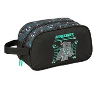 MINECRAFT SCREEN - Neceser Escolar Infantil Mediano con Asa, Neceser Infantil, Adaptable a Carro, Fácil Limpieza, Cómodo y Versátil, Calidad y Resistencia, 26x12x15 cm