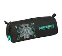 Safta Portatodo Minecraft Screen – Estuche infantil con cremallera y compartimiento 21x7x8 cm
