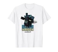 Minecraft Sculk Shriekers Hostile Mob Warden Shadows Camiseta, Hombre, Blanco, 4XL