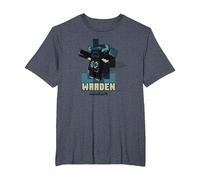 Minecraft Sculk Shriekers Hostile Mob Warden Shadows Camiseta, Hombre Tallas Grandes, Azul Jaspeado, 6X Alto