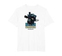 Minecraft Sculk Shriekers Hostile Mob Warden Shadows Camiseta, Hombre Tallas Grandes, Blanco, 6X Alto