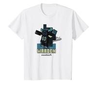 Minecraft Sculk Shriekers Hostile Mob Warden Shadows Camiseta, Niños, Blanco, 4 años