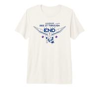 Minecraft See It Through To The End Ender Dragon Line Art Camiseta Premium