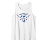 Minecraft See It Through To The End Ender Dragon Line Art Camiseta sin Mangas