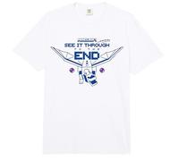 Minecraft See It Through To The End Ender Dragon Line Art Comfort Colors Adult Heavyweight T-Shirt