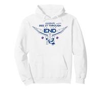 Minecraft See It Through To The End Ender Dragon Line Art Sudadera con Capucha
