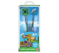 Minecraft - set 2 bolígrafos con toppers