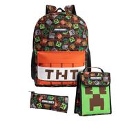 Minecraft Set de Mochilas Diseño Logotipo para Niños/Niñas Pack de 3 (NS9371)
