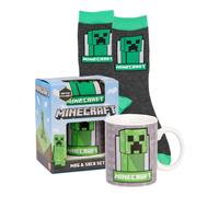 Minecraft Set de Taza y Calcetines Creeper para Niños/Niñas (NS6657)