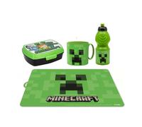 Minecraft Set Desayuno Caja Puerta Bocadillo + Botella + Taza + Paño Escuela