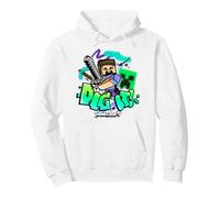 Minecraft Steve & Creeper Face Dig It Graffiti Lettering Art Sudadera con Capucha