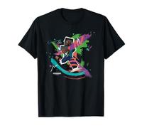 Minecraft Steve In Paint Brush Strokes Background Art Style Camiseta