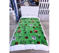 Minecraft Suave Manta Plaid De Coral 110x150cm Cuna Para Niños