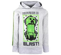 Minecraft - Sudadera con Capucha Negra Sudadera con Capucha Gris para niños - Sudadera con Capucha Game Kids - Ropa Creeper - Regalos Edad 11-12 años