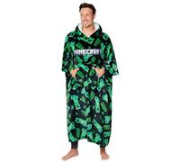 Minecraft Sudadera Hombre con Capucha de Forro Polar, Talla Única, Oversize - Regalo Hombre