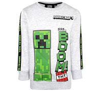 Minecraft - Suéter Gris - Regalos Niños - Pijamas Mercancía de Videojuegos - Juego Camiseta Mercancía Edad 11/12