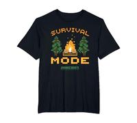 Minecraft Survival Mode Campfire In The Woods Camiseta, Hombre Tallas Grandes, Negro, 3X Alto