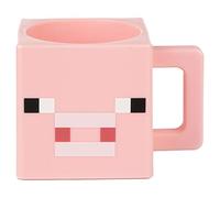 Minecraft Taza de plástico rosa, 1 unidad (1 unidad)