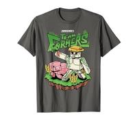 Minecraft Team Farmers Iron Golem & Pig Grow Wheat & Carrot Camiseta