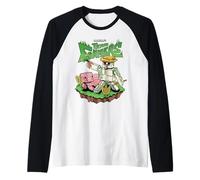 Minecraft Team Farmers Iron Golem & Pig Grow Wheat & Carrot Camiseta Manga Raglan