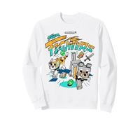 Minecraft Team Fighters Cat and Wolf Companion Mobs Running Sudadera