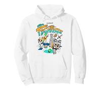 Minecraft Team Fighters Cat and Wolf Companion Mobs Running Sudadera con Capucha