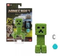 Mattel Minecraft Creeper, Conjunto de Figura de acción y Accesorios, Personaje Coleccionable de 10,16 cm Inspirado en “Una película de Minecraft”, JFR58