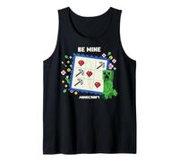 Minecraft Valentine's Day Be Mine Creeper Valentine's Card Camiseta sin Mangas