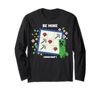 Minecraft Valentine's Day Be Mine Creeper Valentine's Card Manga Larga