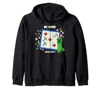 Minecraft Valentine's Day Be Mine Creeper Valentine's Card Sudadera con Capucha