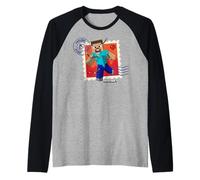 Minecraft Valentine's Day Explore Love Build Steve Arrows Camiseta Manga Raglan