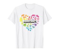 Minecraft Valentine's Day Heart Shaped Rainbow Icons Camiseta