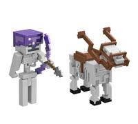 Minecraft Vanilla Figura de Acción Paquete de 2 Caballo Esqueleto 3.25" con articulaciones móviles para niños de 6 años en adelante
