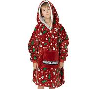 Minecraft Xmas Oversized Manta Sudadera Capucha Niños Niñas Creeper Fleece Un tamaño