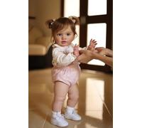 MineeQu 26 Pulgadas Cuerpo Suave y Mimoso Realista Muñecas Toddler Reborn Lifelike Bebé recién Nacida Coleccionable Muñeco Arte para niñas, Seguro para niños de 3+ años.
