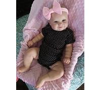 MineeQu 50CM Lifelike Talla de bebé Premie Dulce Sonrisa Parece Real Cuerpo de Abrazo Muñecas bebé Reborn Realista recién Nacidos Toddler Dolls Set de Regalo con Painted Hair Un Momento en mis Brazos