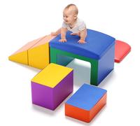 MINENICE 6PCS Bloques de Construcción de Espuma para Niños, Grandes Bloques de Construcción de Espuma Gigantes para Niños, Juguetes Educativos Preescolares para Gatear y Escalar（Colorido）