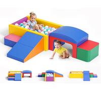 MINENICE Bloques de construcción de espuma para niños, bloques de espuma grandes, bloques de escalada de interior, estructuras de escalada para niños (coloridas, 6 piezas)